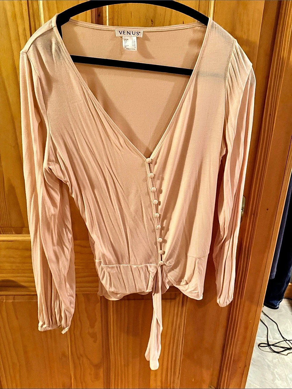 VENUS Long Sleeve Blouse in Pink Like New